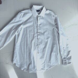 Van Heusen White Flex Long Sleeve Shirt Slim Fit Sz Large